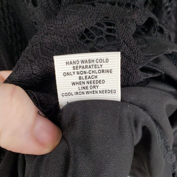 Ultra Pink Blouse Women Large Black Lace Sheer Fairy Faerie long sleeve Goth - Picture 6 of 10